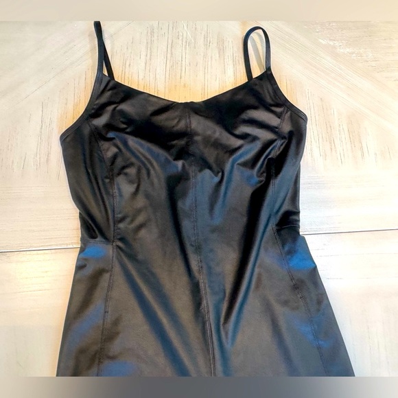 OFFLINE by Aerie Faux Leather Spaghetti Strap Jumpsuit – Black – Size Medium - Picture 6 of 16